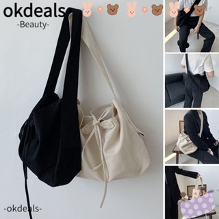 Okdeals กระเป๋าสะพายไหล่ ผ้าแคนวาส สําหรับนักเรียน