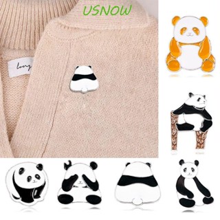 Usnow เข็มกลัด รูปการ์ตูนแพนด้า เครื่องประดับ เสื้อผ้า