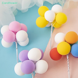 &lt;Cardflower&gt; ธงท็อปเปอร์ รูปบอล หลากสี สําหรับตกแต่งเค้กวันเกิด คัพเค้ก ขนมหวาน 8 ชิ้น