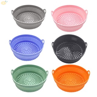 【VARSTR】Air Fryer Safe Silicone Silicone Pot Basket Tray Non-Stick Black Oven Baking