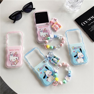 เคสโทรศัพท์มือถือ กันกระแทก ลายการ์ตูน Pochacco 3D พร้อมสายคล้อง หลากสี สําหรับ Samsung Galaxy Z Flip 5 Z Flip 5 Z Flip 5