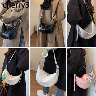 Cherry3 กระเป๋าสะพายไหล่ หนัง PU ลายตัวอักษร ดวงจันทร์ ผีเสื้อ ความจุขนาดใหญ่ สําหรับผู้ชาย