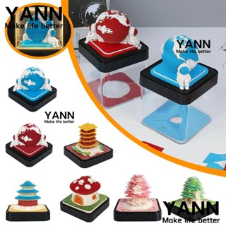 Yann1 ปฏิทินแกะสลักกระดาษ พร้อมไฟ Led รูปบ้านต้นไม้ สําหรับตกแต่งบ้าน