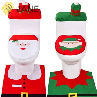 Jane ฝาครอบที่นั่งชักโครก ลาย Merry Christmas สําหรับตกแต่งห้องน้ํา DIY