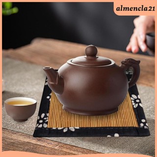 [Almencla] แผ่นรองแก้วชา ทรงสี่เหลี่ยม ทนความร้อน 10x10 ซม. แฮนด์เมด สําหรับตกแต่งห้องนั่งเล่น คาเฟ่ สํานักงาน