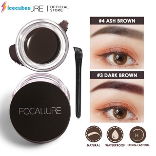 Focallure 5 สีครีมเขียนคิ้วเจลแต่งหน้าพร้อมแปรงปัดคิ้วแป้งเขียนคิ้วลึกแต่งหน้าคิ้วแสตมป์จัดแต่งทรงผมคิ้ว ICECUBE