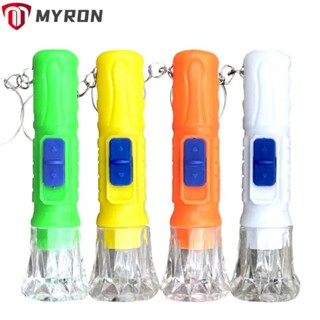 Myron พวงกุญแจไฟฉาย LED พลาสติก ขนาดเล็ก แบบพกพา ทนทาน สุ่มสี 10 ชิ้น