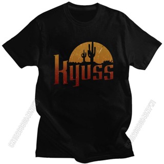 เสื้อยืดแขนสั้นเสื้อยืด ผ้าฝ้าย พิมพ์ลาย Kyuss Pug Life ทรงหลวม สไตล์คลาสสิก สําหรับผู้ชายS-5XL