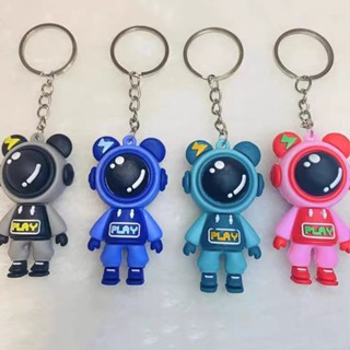 (พร้อมส่ง)อะนิเมะ LIGHTNING หมีโทรศัพท์มือถือ Charm Key Chains พวงกุญแจสร้อยคอโลหะจี้ Keyring