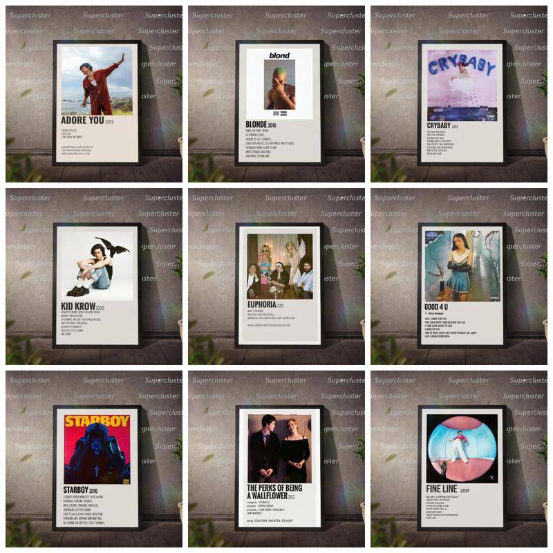 บอกฉันคุณรักฉันเพลงปกอัลบั้มมินิมอลผ้าใบภาพวาดซูเปอร์สตาร์สไตล์มินิมอลโปสเตอร์ผนังพิมพ์ภาพตกแต่งบ้าน