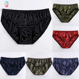 【TRSBX】Men Briefs Underwear G-String Gay Low Rise Mini Panties Sexy Silk Solid Color US