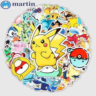 Martin สติกเกอร์ ลายโปเกม่อน กันน้ํา สําหรับติดตกแต่งกีตาร์ แล็ปท็อป รถจักรยานยนต์ โรงเรียน สํานักงาน กระเป๋าเดินทาง สเก็ตบอร์ด 50 ชิ้น