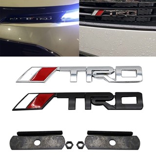 สติกเกอร์โลหะ ลายตาราง สําหรับตกแต่งรถยนต์ Toyota Trd