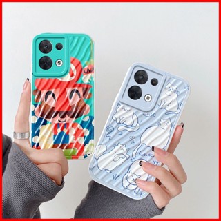 เคส OPPO Reno8 5G เคสoppo Reno8 5G Reno 8 5G ใหม่ เคสโทรศัพท์มือถือ TPU ลายคลื่นน้ําน่ารัก รวมทุกอย่าง สําหรับ HTX