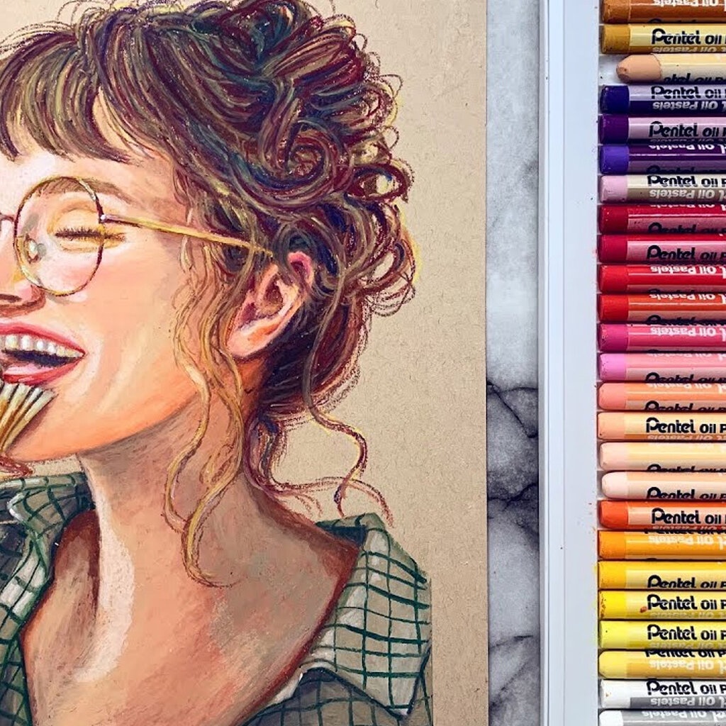 Pentel สีชอล์ค เพนเทล Oil Pastel สีชอล์คน้ำมัน สีชอล์ก