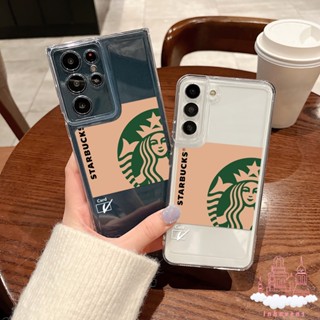 เคสซิลิโคนนิ่ม ลาย Starbucks กันกระแทก สําหรับ Samsung Galaxy S23Ultra S22 Plus S21 S20 FE A20 A03 Core