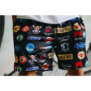 เป้าหมายคุณภาพสูง "HVT MIXED LOGOS" SHORTS - สีดํา