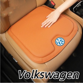 Volkswagen LOGO cushion CC Arteon Variant Touareg FOX AMEO POLO ID.3 JETTA GOLF PASSAT TAIGO TIGUAN Scirocco Caravelle car seat Nappa leather air hole summer cushion flannel memory foam warm cushion