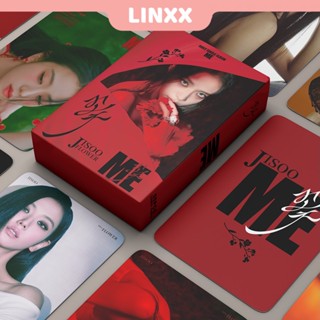 Linxx โปสการ์ด อัลบั้มรูปศิลปินเกาหลี Jisoo Flower สีดํา สีชมพู 55 ชิ้น