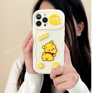 เคสซิลิโคนนิ่ม ลายการ์ตูนหมี สุนัข 3D ป้องกันกล้อง สําหรับ IPhone 11 12 13 14 Pro Max Plus 14pro 13Pro 12Pro 12Promax 13Promax 14Promax