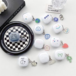 SAMSUNG เคสโทรศัพท์มือถือแบบนิ่ม TPU ใส พร้อมจี้ห้อย สไตล์เกาหลี สําหรับ Galaxy Buds 2 / Galaxy Buds Pro / Galaxy Buds Live / Buds2 Pro