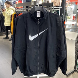 Nike ของแท้ 100% เสื้อแจ็กเก็ตลําลอง มีซิป แบบบาง ระบายอากาศ แห้งเร็ว สําหรับผู้หญิง เหมาะกับการวิ่ง เล่นกีฬา