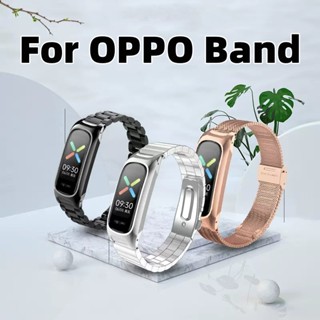 สําหรับ OPPO Band สายรัดข้อมือ โลหะ สเตนเลส สายรัดข้อมือแม่เหล็ก OPPO สายรัดข้อมือทดแทน