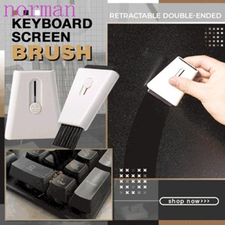 NORMAN Durable Keyboard Clean Brush Creative Keyboard Cleaner Computer Screen Brush CD Brush Universal Cranny Dust Shovel Double-Ended Multi-function High Quality Laptop Cleaning Brush/Multicolor