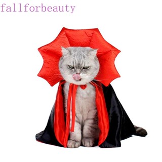 Fallforbeauty ผ้าคลุมคอสเพลย์ฮาโลวีน สําหรับสัตว์เลี้ยง สุนัข แมว