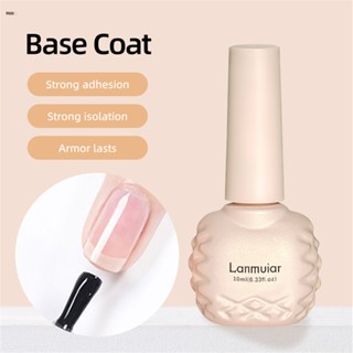 lanmuiar  Top Coat (เคลือบสีเล็บเจล)/base coat/MATTE TOP UV LED Gel Polish Soak Off ทาเล็บเจล สีทาเล็บเจล สีเจล ยาทาเล็บเจล(10ML) nuuo