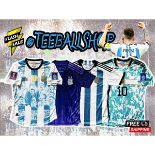 เสื้อแชมป์ฟุตบอลโลก อาเจนติน่า 3 สมัย เกรด เพเยอร์ Argentina Home 3 Star Champions PLAYER GRADE