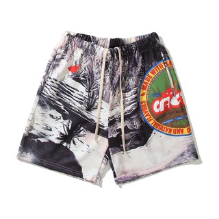 Travisscott -CACTI MERCH SHORTS กางเกงขาสั้นลําลอง เหมาะกับการเล่นกีฬา เดินชายหาด Msrtj