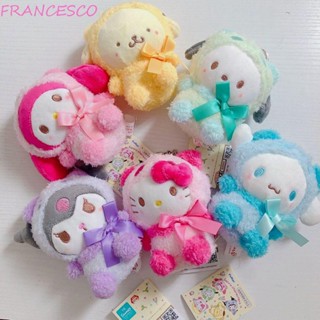 Francesco พวงกุญแจ จี้ตุ๊กตาสัตว์ My Melody ผ้ากํามะหยี่ขนนิ่ม ของขวัญสําหรับเด็ก ตกแต่งบ้าน