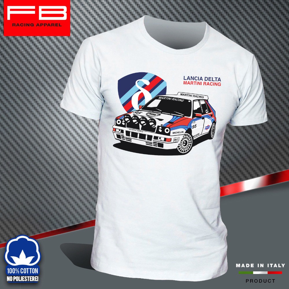 QC[พร้อมส่ง] เสื้อเชิ้ตคอกลม พิมพ์ลาย Lancia Delta Martini Evoluzione Hf Integrale Rally Legend สําห
