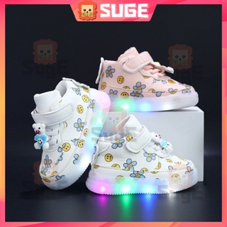 【Suge】รองเท้าผ้าใบเรืองแสง Led ข้อสูง สําหรับเด็กผู้ชาย และเด็กผู้หญิง ปาร์ตี้