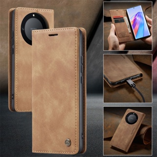 เคสหนัง ฝาพับแม่เหล็ก พร้อมช่องใส่บัตร หรูหรา สําหรับ Honor X40