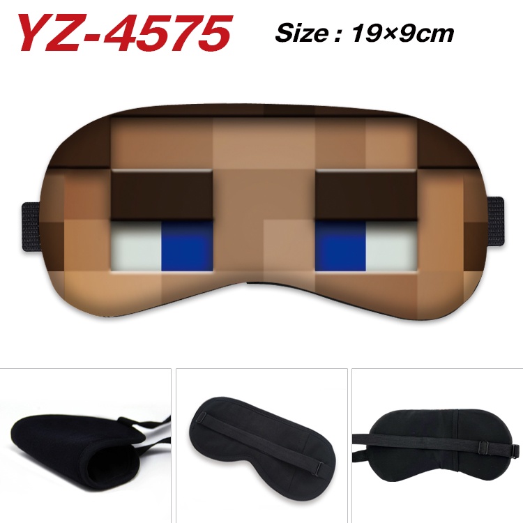 Minecraft หน้ากากปิดตา ลายการ์ตูนเกมกระบะทรายน่ารัก สามมิติ ระบายอากาศ สําหรับผู้ชายและผู้หญิง