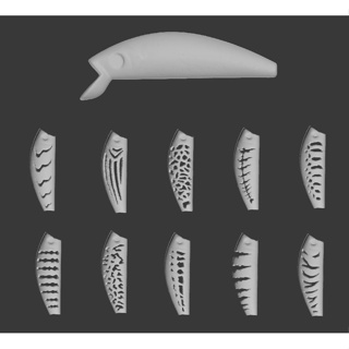 Wlure เหยื่อตกปลา พลาสติกแข็ง ลายฉลุ 3D สําหรับจม UPM219