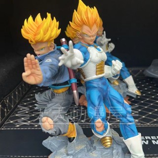 พร้อมส่ง โมเดลฟิกเกอร์ ดราก้อนบอล Air World Series Vegeta Trunks Father Son Wave Resonance Series Dal Trunks Super Saiyan บรรจุกล่อง