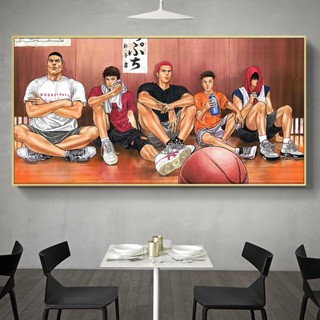 โปสเตอร์ภาพวาดสีน้ํามันบนผ้าใบ รูปการ์ตูนอนิเมะ The First Slam Dunk สไตล์ญี่ปุ่น ไม่มีกรอบ สําหรับตกแต่งผนังบ้าน 2022