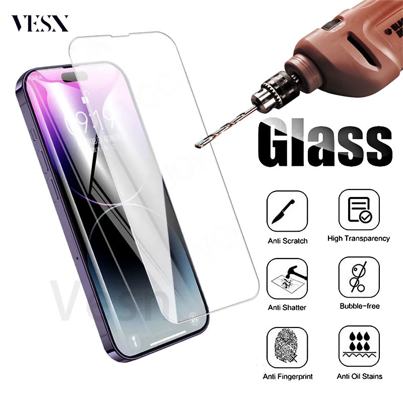 ฟิล์มกระจก เต็มจอ แบบใส โฟกัส Focus สำหรับ iPhone 17 17e 16 16e 15 14 13 12 mini 11 XR Xs pro max Air 7 8 plus se glass