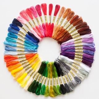 ชุดด้ายผ้าฝ้าย 8 สี สําหรับปักครอสสติตช์ DIY 7 ชุด
