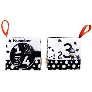  Childrens early education books, black and white digital cloth books, interactive toys, help babies sensory development, suitable for 0-12 months