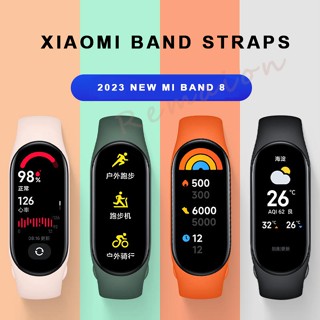 สายนาฬิกาข้อมือ ซิลิโคนนิ่ม สีแคนดี้ สําหรับ Xiaomi Mi Band 8 Miband 8