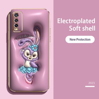 เคสโทรศัพท์มือถือ ซิลิโคนนิ่ม TPU ลายการ์ตูนกระต่าย ไดโนเสาร์น่ารัก 3D พร้อมสายคล้อง สําหรับ Vivo Y20 2021 Y20i Y20S G Y12S 2021 Y20A Y12A Y3S Vivo 2026