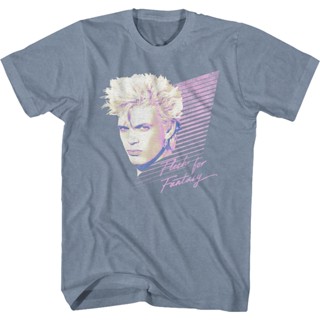 sadasFlesh For Fantasy Billy Idol T-Shirt เสื้อคนอ้วน เสื้อยืดสีขาวผู้ชาย