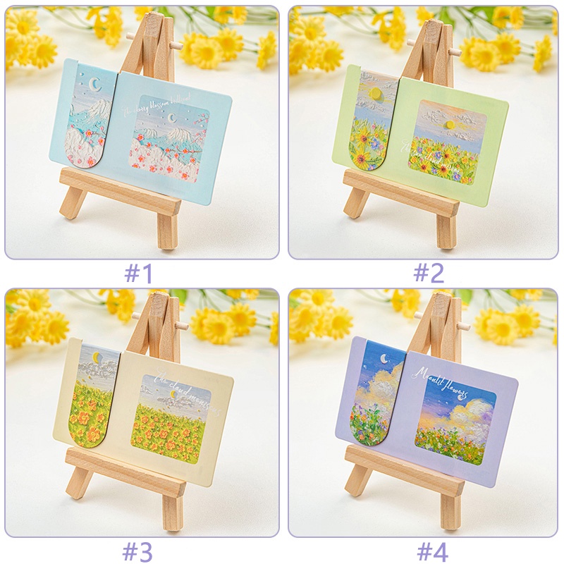 3 ชิ้น ที่คั่นหนังสือ แบบแม่เหล็ก ขนาดเล็ก ลายภาพวาดสีน้ํามัน สวยงาม สําหรับนักเรียน จํานวน ราคา ถูกที่สุด ดีลบีเคเค แกลเลอรีภาพที่ 4