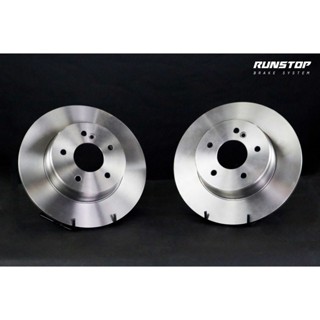 RUNSTOP รันสตอป brake disc จานเบรคหน้า แบบเรียบ ขนาดเดิม300 Mercedes Benz รุ่น W210 E200 COMPRESSOR  ราคาต่อคู่ เบรก