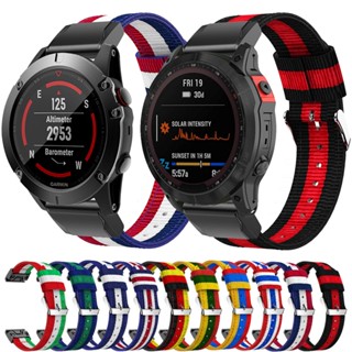 สายนาฬิกาข้อมือ ผ้าแคนวาส ไนล่อน สําหรับ Garmin Fenix 7 7x 6 6X Pro 5 5x Plus Forerunner 955 945 935