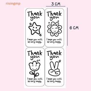 [risingmp] สติกเกอร์ฉลาก Thank You น่ารัก สําหรับตกแต่งกล่องของขวัญ ห่อเบเกอรี่ 100 ชิ้น -25 แผ่น